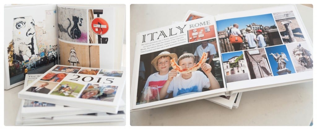 Family albums, open at page of Italian holiday