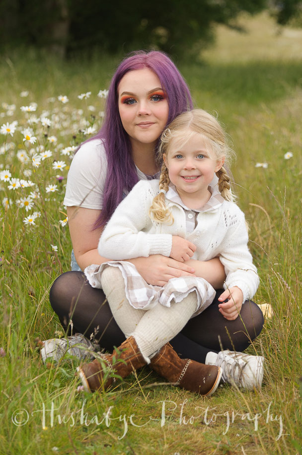 Sisters on outdoor photoshoot