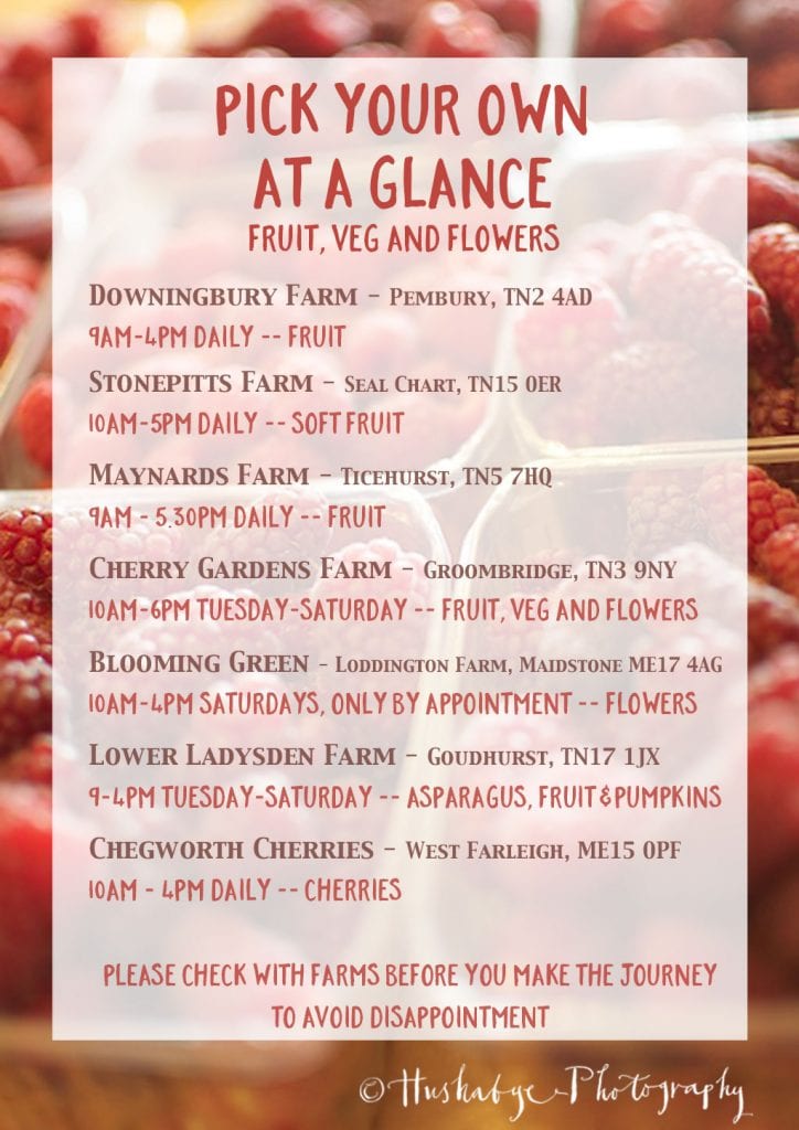 Pick Your Own Farm list