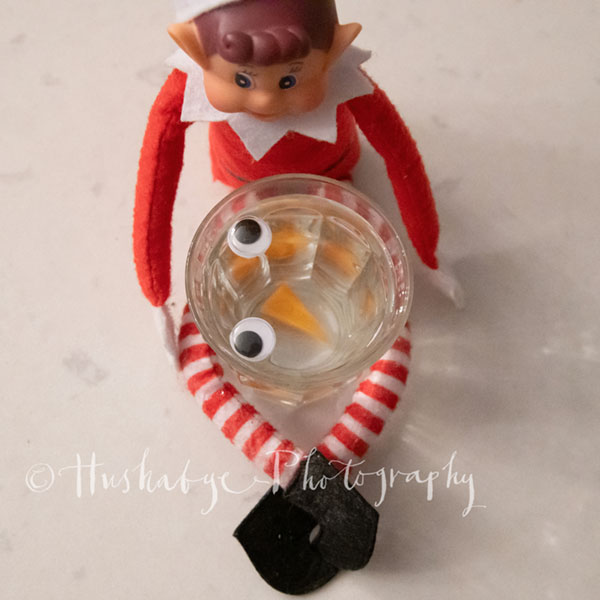 Elf with melted snowman